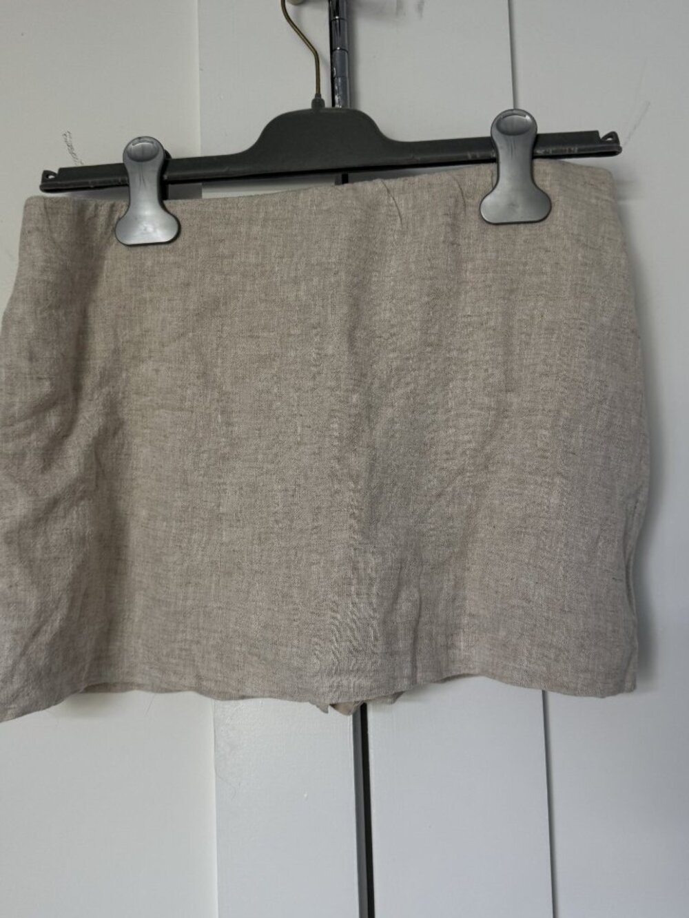NWT Abercrombie & Fitch Linen Blend Mini Skort Oatmeal